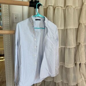 Classic Blue Striped Button Down Shirt